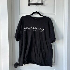 Humano By Epoch T-Shirt Mens XL Black Tequila Graphic Logo Crew Neck